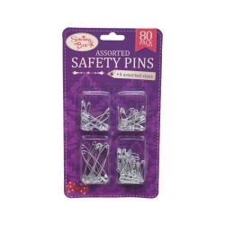 Sewing Box Safety Pins Assorted 80 Pack
